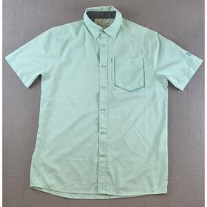 Under Armour Men's HeatGear Short Sleeve Button Up Shirt Mint Green M‎ Hiking